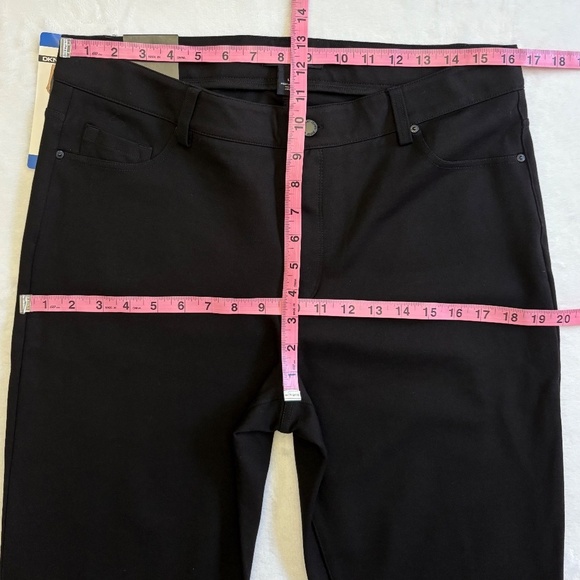 DKNY Jeans: Black Stretch Pants, Zip/Button Front Closure, Large, NWT - Picture 10 of 15